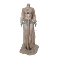 Ensemble deux pièces Xiari en maille sans bretelles, orné de diamants, short sexy à taille exposée, costume de performance pour DJ de boîte de nuit et bar