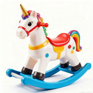 Özel Toddlers hediye emniyet itme denge kurulu oyuncak araç plastik sallanan atlar oyuncak bebek sallanan oyuncak itme kolu ile - Product Image 1