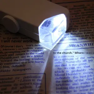 पोर्टेबल मिनी एडजस्टेबल ऑप्टिकल ग्लास लेंस माइक्रोस्कोप 160x-200x मोबाइल फोन जेब नेतृत्व मैग्निफायर - Product Image 4