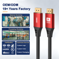 Câble DP Ultra HD 1.4 OEM ODM 0.5m 1m 1.5m 1.8m 2m 3m 8K 60Hz