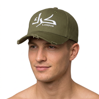 Hoge kwaliteit performance 5-panel corduroy Oxford canvas golfpet met aangepaste 3D geborduurde logo, streetwear, groene luipaardprint