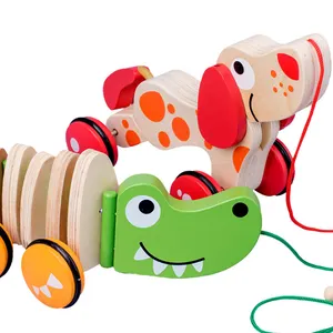 Penjualan langsung 2022 baru permainan belajar kayu dinosaurus anjing anak-anak montessori mainan pendidikan awal lainnya untuk anak-anak