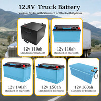 Baterai Truk LiFePO4 Solid State 12.8V 110Ah/140Ah/150Ah/160Ah 1500CCA Baterai Starter untuk AC Parkir dan RV