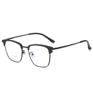 FANXUN2437 di alta qualità TR chiusura per sopracciglia design beta titanio occhiali moda tendenza netto business brow rosso montatura per occhiali