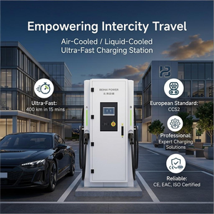 สถานีชาร์จเร็ว 120kW ที่เชื่อถือได้ 250A กระแสสูง หัวชาร์จคู่ 380V กำลังไฟคงที่ EVSE สำหรับพื้นที่บริการ - Product Image 2