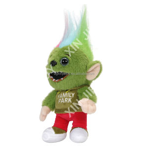 Nuova Bambola Morbida Personalizzata a Forma di Mostro Verde, Design Cartoon, Peluche con Logo Stampato - Product Image 2