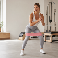 Banda de Silicona para Glúteos, Texturizada, de Bucle Cerrado, para Ejercicios de la Parte Inferior del Cuerpo, Gimnasio en Casa, Pilates, Color Personalizado, OEM, ODM, Proveedor Mayorista