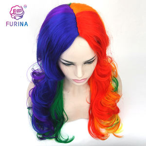 Usine prix de gros coloré Cosplay <span class=keywords><strong>Anime</strong></span> perruque longue ondulée synthétique Cosplay perruques Super mode et Cool <span class=keywords><strong>coiffure</strong></span> pour Cosplay - Product Image 2