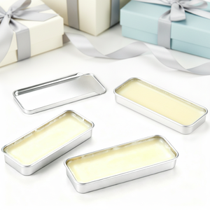 Expédition rapide, petite boîte en métal rectangulaire argentée portable, à glissière, solide, pour le stockage de baumes d'aromathérapie - Product Image 2