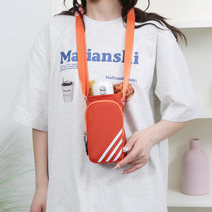 Fashion Water Bottle <b>Bag</b> Orange Oxford Cloth Zipper Waterproof <b>Phone</b> Storage <b>Crossbody</b> Cup Cover Everyday Use - Product Image 2
