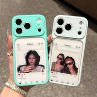 Coque DIY avec fente photo pour iPhone 17 16 Pro Max, dos transparent cristallin, protection des boutons IA, antichoc et fine