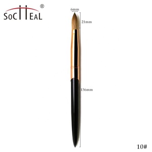 Mango de Metal negro de etiqueta privada <span class=keywords><strong>2022</strong></span>, Pincel acrílico Kolinsky puro, cabeza arrugada y redonda, para <span class=keywords><strong>uñas</strong></span> acrílicas, 100% - Product Image 6