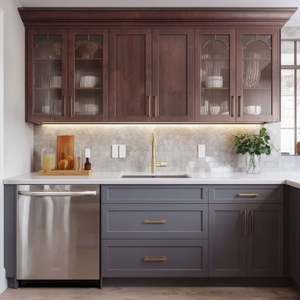 Manufacturer Direct Deal Modern Black Style Lacquer Customized Kitchen <b>Cabinets</b> Kitchen <b>Cabinets</b> <b>Wood</b> Customized - Product Image 6