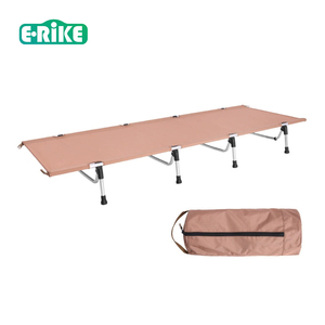 E-RIKE Lettino Pieghevole da Campeggio in Alluminio, Telaio in Lega di Alluminio 600D Oxford, Capacità 150KG, <span class=keywords><strong>Letto</strong></span> Pieghevole Resistente - Product Image 1