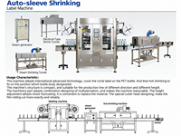 Machine d'étiquetage de manchons thermorétractables électrique à double tête entièrement automatique avec PLC, applicateur d'étiquettes industriel pour bouteilles de boissons