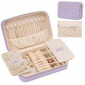 Caja Organizadora de Joyas con Divisores Ajustables, Bolsa de Almacenamiento Transparente, Almacenamiento Versátil, Regalo Ideal para Damas de Honor o Días Festivos - Product Image 1