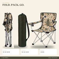 Chaise de camping en gros avec porte-gobelet latéral et logo et motif personnalisés pour l'étude en plein air et la randonnée