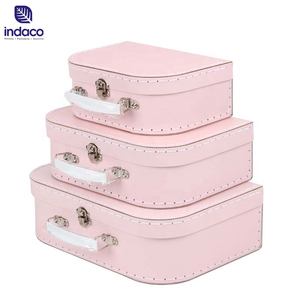 Craft <b>Paper</b> Box Eco-friendly Custom Square Cardboard Suitcase Baby Gift <b>Boxes</b> With Handle - Product Image 6