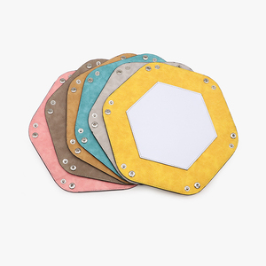 Organisateur <span class=keywords><strong>de</strong></span> rangement hexagonal en cuir PU personnalisé en gros Plateau <span class=keywords><strong>de</strong></span> sublimation pliable pour cadeaux <span class=keywords><strong>de</strong></span> bienvenue - Product Image 5