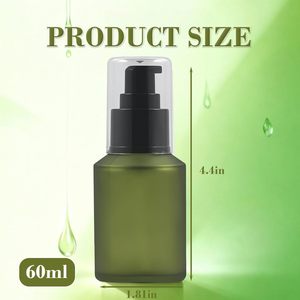 ขวดแก้วหยดน้ำมันหอมระเหยทรงกลมไหล่ลาด สีเขียวด้าน สีแดง ขนาด 30 มล. 60 มล. สำหรับบรรจุเซรั่ม - Product Image 2
