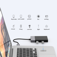 USB 3.0 4 in 1 pembaca kartu dengan SD TF CF XQD kompatibilitas