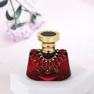 Botella de spray de perfume con incrustaciones de mano de 30ML, botella vacía de vidrio con textura de metal, botella de embalaje de esencia de aceite esencial Premium de lujo - Product Image 2