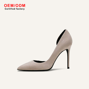 Chaussures à talons hauts tendance pour femmes avec logo personnalisé, talon fin, grandes tailles <span class=keywords><strong>34</strong></span>, bout pointu, élégantes pour le travail - Product Image 1