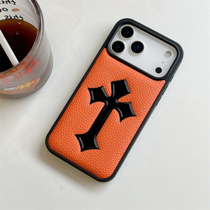 Custodia in Pelle per <span class=keywords><strong>iPhone</strong></span> 17 Air <span class=keywords><strong>con</strong></span> Design 3D Trendy a Croce in Rilievo, Compatibile <span class=keywords><strong>con</strong></span> <span class=keywords><strong>iPhone</strong></span> 13 14 15Pro Max Heart 16 Plus - Product Image 3