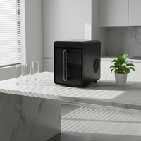 Machine à glaçons électrique portable de comptoir <10kg/24H, contrôle par pavé tactile, autonettoyante, forme balle, en plastique, pour usage domestique, hôtelier et extérieur