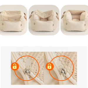 Haute qualité personnalisé chien siège de voiture Portable <span class=keywords><strong>Booster</strong></span> amovible lavable sûr sac de voyage pour animaux de compagnie petits animaux imprimé motif fabriqué en PP - Product Image 2