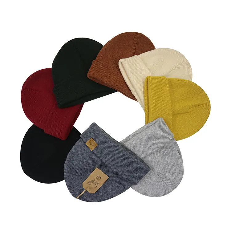 Sombrero de lana con parche personalizado, gorro de lana de fieltro, gorros de invierno, precio barato