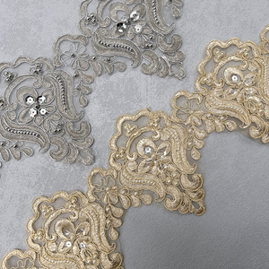 Encaje francés ecológico de 12,5 cm, encaje bordado de poliéster para decoración del hogar, accesorios de ropa suave, corte de joyería, flor en relieve - Product Image 4