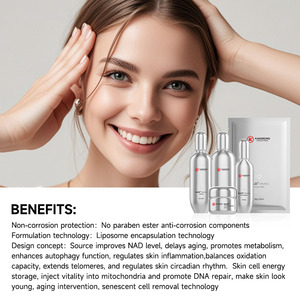 <span class=keywords><strong>Set</strong></span> Skincare Private Label: Siero <span class=keywords><strong>Viso</strong></span>, Crema e Maschera Anti-età NAD+ per Rinnovamento, Rassodamento, Riduzione Rughe e Riparazione Elasticità Cutanea - Product Image 5