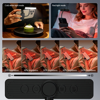 Lampe d'appoint compacte pour téléphone, rechargeable Type-C, 5 niveaux de luminosité réglables, col flexible rotatif à 360°, idéale pour Vlog, diffusion en direct et photographie macro.
