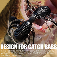 Señuelo Blando Artificial de Plástico OEM Personalizado con Efecto UV Centipede, 3.5in 2.9g, para Pesca a Granel