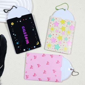 Porte-clés personnalisé en PVC transparent avec porte-cartes photo étoile de dessin animé, taille et couleur sur mesure - Product Image 5