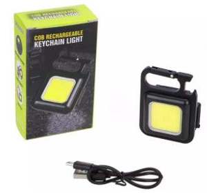 Vente en gros Portable 800Lumens Cob Porte-clés Lumière Rechargeable Mini lampe de poche avec 3 Modes d'éclairage pour le Camping Chargement USB - Product Image 3