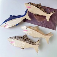 Pinces à cheveux d'animaux marins coquille de requin tortue acétate pinces à cheveux conception de pingouin accessoires de cheveux de luxe sur le thème de l'océan pour les femmes