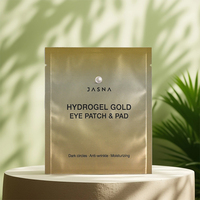 Sac de poche plat d'impression numérique imprimé personnalisé à bas quantité minimale de commande avec patchs et coussinets pour les yeux en or Hydrogel cosmétique jetable à encoche déchirable