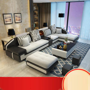 أريكة قماشية جديدة، تصميم عصري بسيط لغرفة المعيشة، طقم أثاث بتكنولوجيا القماش المقاوم للماء، أريكة قابلة للإزالة والغسل - Product Image 4