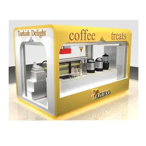 Kiosque de restauration rapide professionnel OEM, en plein air, pour café, utilisé en plein air, vente en gros
