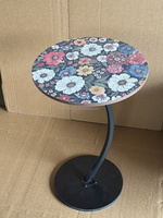 Mesa auxiliar redonda integrada, mesita de noche, sofá, mesa auxiliar, mesa de centro, comedor multifuncional en forma de C, montaje Simple, peso ligero