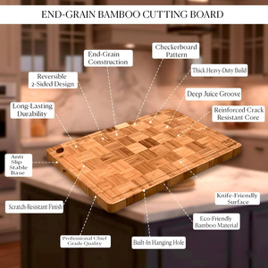 Tabla <span class=keywords><strong>de</strong></span> cortar <span class=keywords><strong>de</strong></span> bambú <span class=keywords><strong>de</strong></span> veta final no tóxica <span class=keywords><strong>de</strong></span> 15x10 pulgadas, apta <span class=keywords><strong>para</strong></span> cuchillos, tabla <span class=keywords><strong>de</strong></span> charcutería en blanco con orificio <span class=keywords><strong>para</strong></span> colgar y ranura <span class=keywords><strong>para</strong></span> jugos - Product Image 5