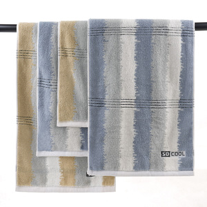 คิม ไรอัน แจ็คการ์ดผ้าเช็ดหน้า 34x74 ซม. ผ้าฝ้ายดูดซับน้ำได้ดี ผ้าเช็ดตัวสำหรับใช้ในบ้าน - Product Image 1