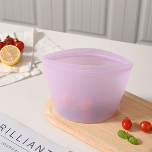 Ensemble de sacs de conservation en silicone de qualité alimentaire, étanches, hermétiques, compatibles micro-ondes, sans BPA, réutilisables, pour congélateur - Product Image 4