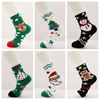 Chaussettes de Noël en polaire corail moelleuses à motifs de dessins animés pour l'hiver, idéales pour la maison – Vente en gros fabricant
