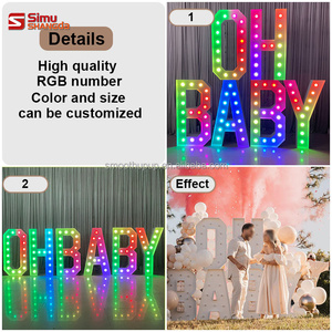 Letras Luminosas Gigantes para Decoración de Bodas, Letras de Marquesina 'Cásate Conmigo', Números Grandes de 3 y 4 Pies - Product Image 5