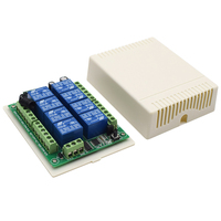 Interrupteur sans fil RF à 8 canaux 433 MHz DC 24 V, système de télécommande, récepteur émetteur, relais 8 canaux