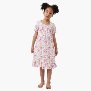 Camisón de Verano para Niñas, Transpirable, de Algodón de Bambú, Suave, para Dormir, con Certificación OEKO-TEX - Product Image 3