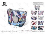 Monedero con estampado de poliéster para mujer, mini billetera con cierre de cremallera 3 en 1 para uso diario - Product Image 1